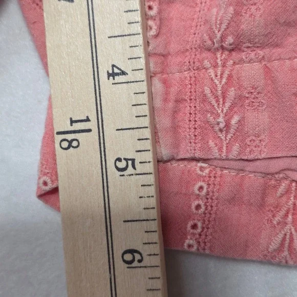 Sundance Shorts Women XL Pink Eyelet Embroidered Cotton Boho Beach Casual - Picture 7 of 10